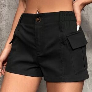 Black Women's Cargo Shorts